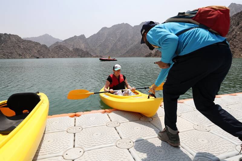 After a season of good rainfall, the Hatta Dam is full and kayaking is open. Chris Whiteoak / The National