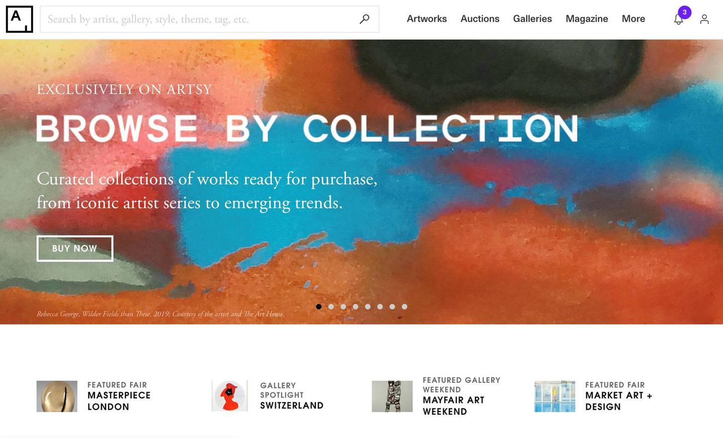 Artsy is an online platform for buying and selling art. Courtesy Artsy