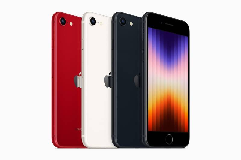 Apple iPhone SE colour line-up.