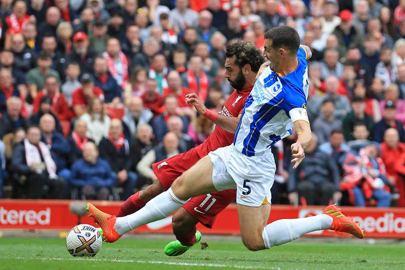Lewis Dunk - 5. The 30-year-old was bamboozled by Firmino, particularly before the second Liverpool goal when the centre back was sent the wrong way. He was much better before half time when the defence was tighter. AFP