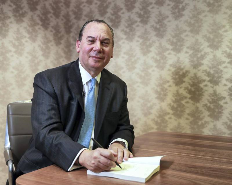 Abu Dhabi, U.A.E., February 4, 2019.   Rabbi Marc Schneier interview at The National office.Victor Besa/The NationalSection:  NAReporter:  Gillian Duncan