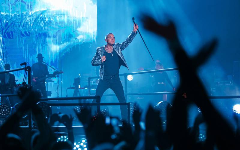 Robbie Williams performed old classics and fresh material in his set. Courtesy MSL
