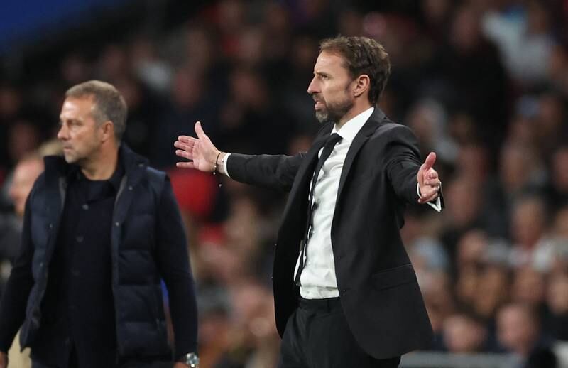  Germany coach Hansi Flick and England manager Gareth Southgate. Action Images