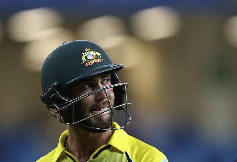 Glenn Maxwell of Australia leaves the field after being dismissed  during the second match of the one day international series between Australia and  Pakistan at Dubai Sports City Cricket Stadium on October 10, 2014 in Dubai, United Arab Emirates. Francois Nel/Getty Images