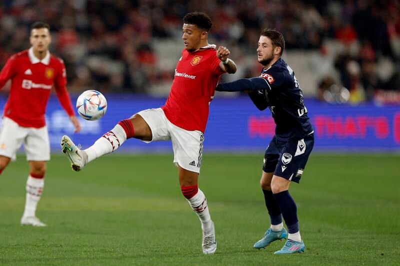 Jadon Sancho - 8. Played on the right in a 4-3-3 formation and gave an excellent pass forward to Fernandes on 25 as United struggled to break down the A-League side. His 35th minute shot was deflected wide, but there have been encouraging signs pre-season. Getty