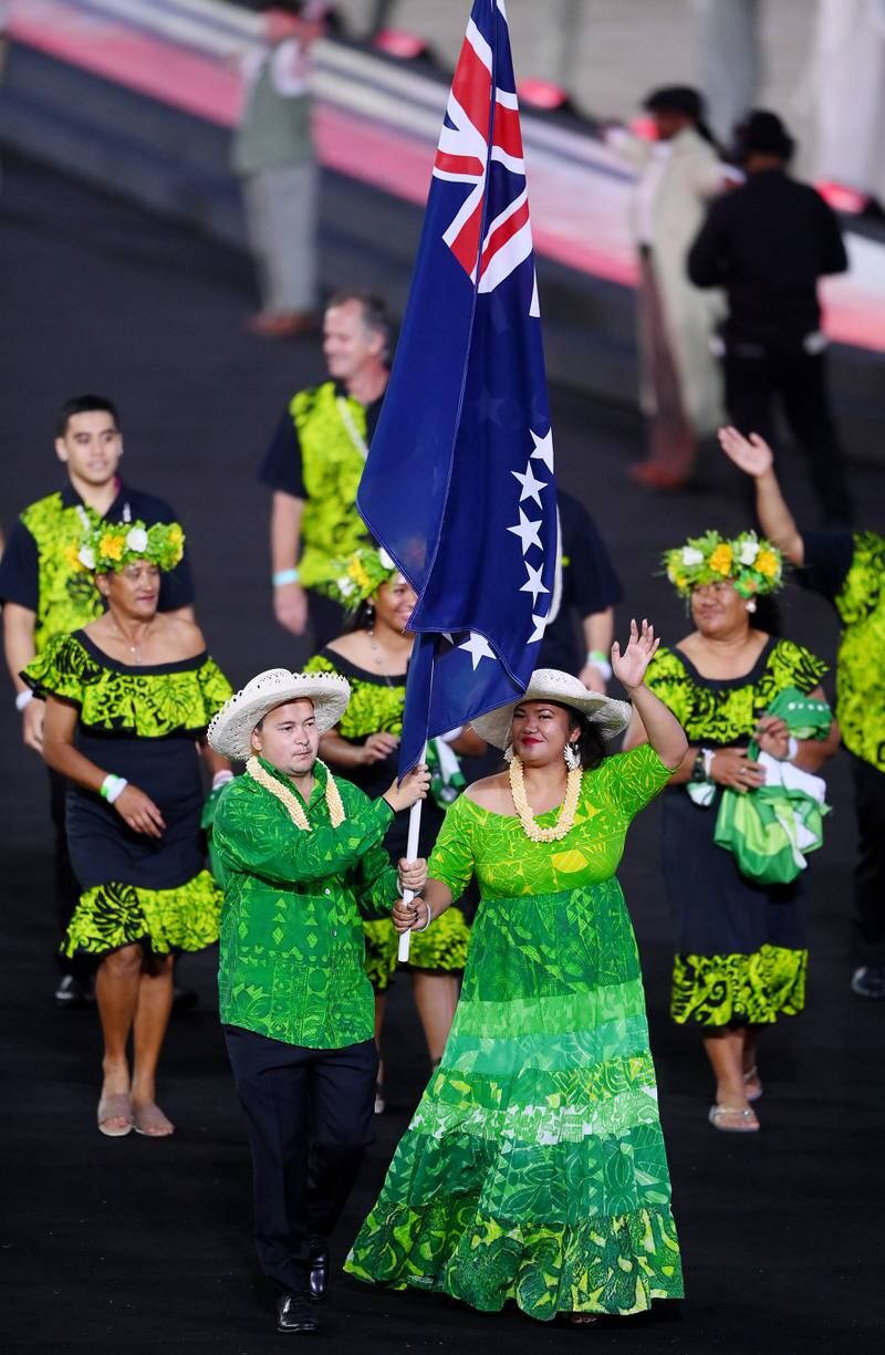Aidan Zittersteijn and Nora Matai lead Team Cook Islands. Getty Images