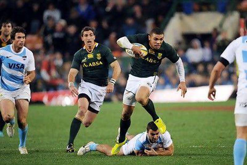 Brian Habana, centre, and his South Africa teammates face Argentina a bit banged up, but the Pumas are also nursing injuries.