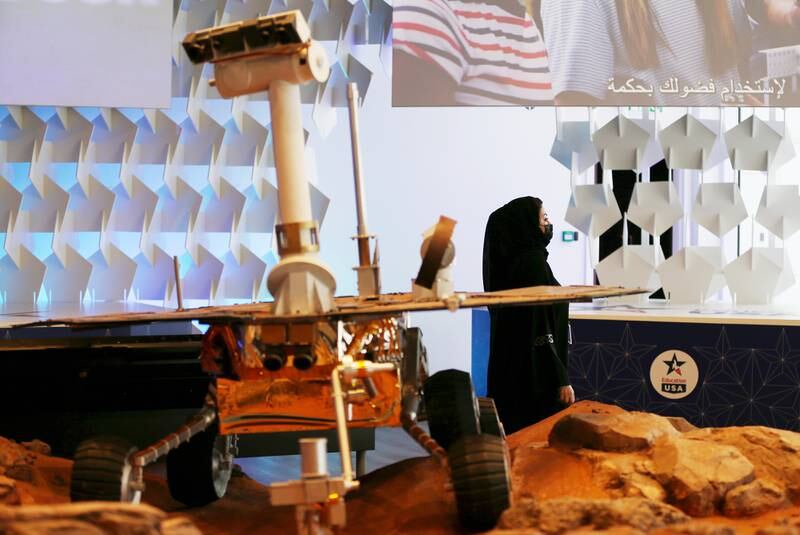Visitors can learn about space exploration during a tour of the pavilion. EPA