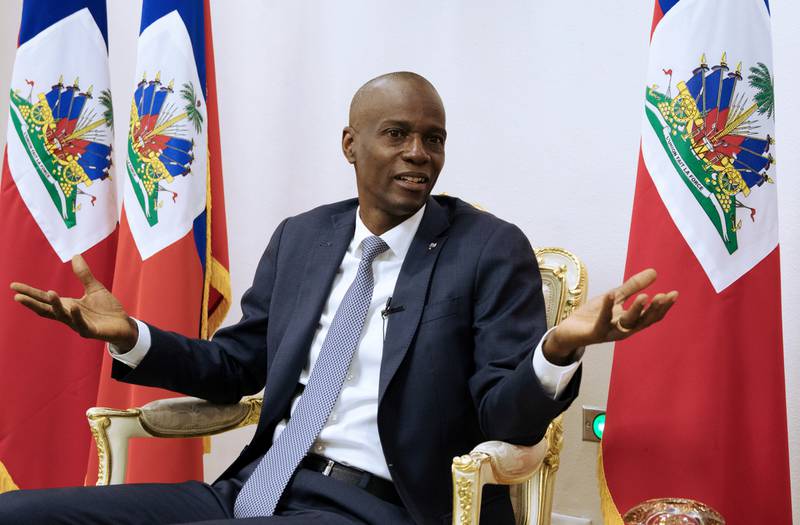 President Jovenel Moise at the National Palace in the Haitian capital Port-au-Prince, January 2020.