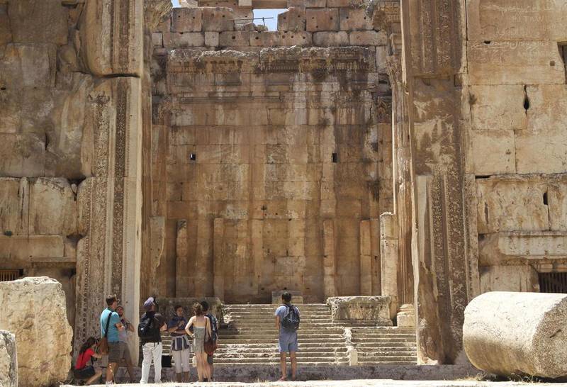 Ruins in Lebanon's Roman city of Baalbek. Archaeology and history are attracting western tourists to the country. Ahmed Shalha / Reuters