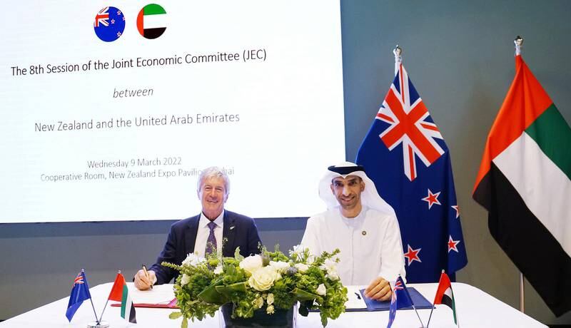 The eighth session of the UAE-New Zealand Joint Economic Committee was held on the sidelines of Expo 2020 Dubai. Photo: UAE Ministry of Economy