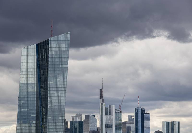 European Best Pictures Of The Day - March 07, 2019 - FRANKFURT AM MAIN, GERMANY - MARCH 07: The headquarters of the European Central Bank (ECB) and the Skyline with the finance district pictured on March 7, 2019 in Frankfurt, Germany. Economic growth in the Eurozone group of nations has stalled, partially due to uncertainties caused by the tariff conflicts initiated by the administration of U.S. President Donald Trump, both with China and the European Union. (Photo by Thomas Lohnes/Getty Images)