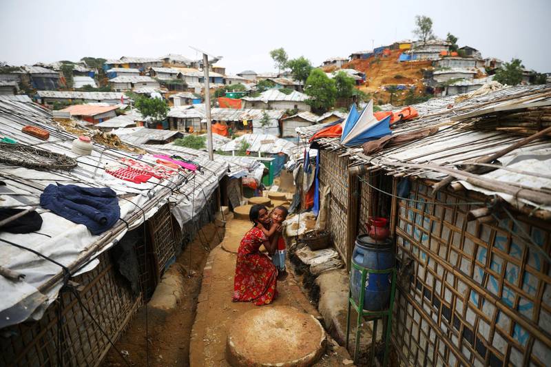 FILE PHOTO: Rohingya children are seen at a refugee camp in Cox's Bazar, Bangladesh, March 7, 2019. REUTERS/Mohammad Ponir Hossain/File Photo