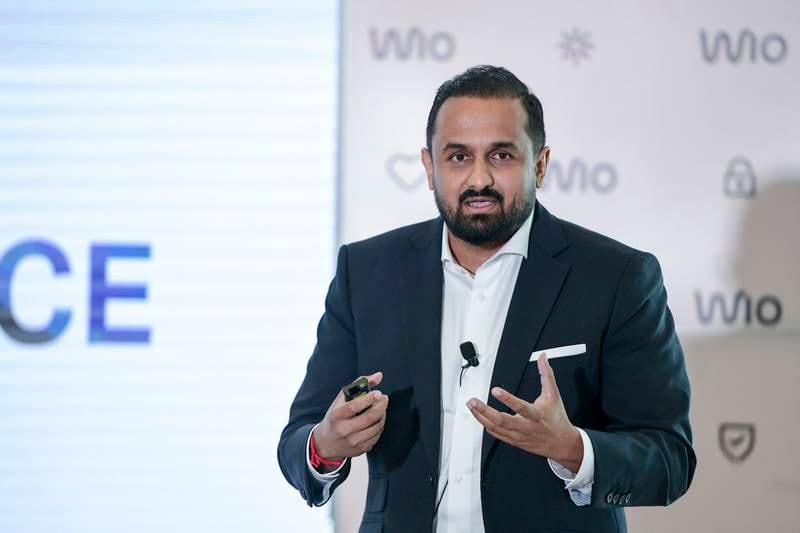 Wio Bank chief executive Jayesh Patel. The digital lender has a total capital of Dh2.3 billion and is owned by ADQ, Alpha Dhabi Holding, e& and FAB. Khushnum Bhandari / The National