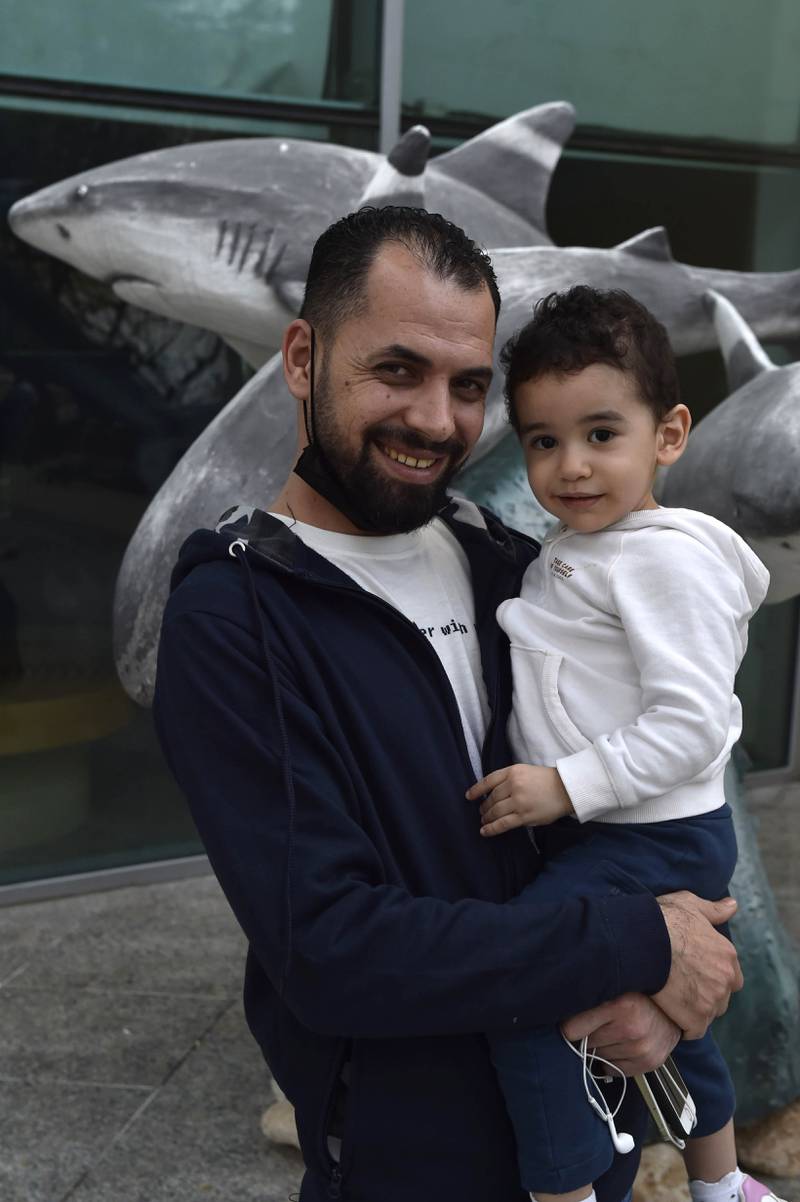Muhammad Shehadeh, from Egypt, and his son pay a visit to Sharjah Aquarium and the emirate's Maritime Museum. All photos: Sharjah Museums Authority