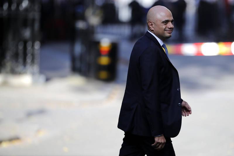 Britain's new Chancellor of the Exchequer Sajid Javid leaves 10 Downing Street in London on July 24, 2019.  Boris Johnson took charge as Britain's prime minister on Wednesday, on a mission to deliver Brexit by October 31 with or without a deal. / AFP / Tolga AKMEN
