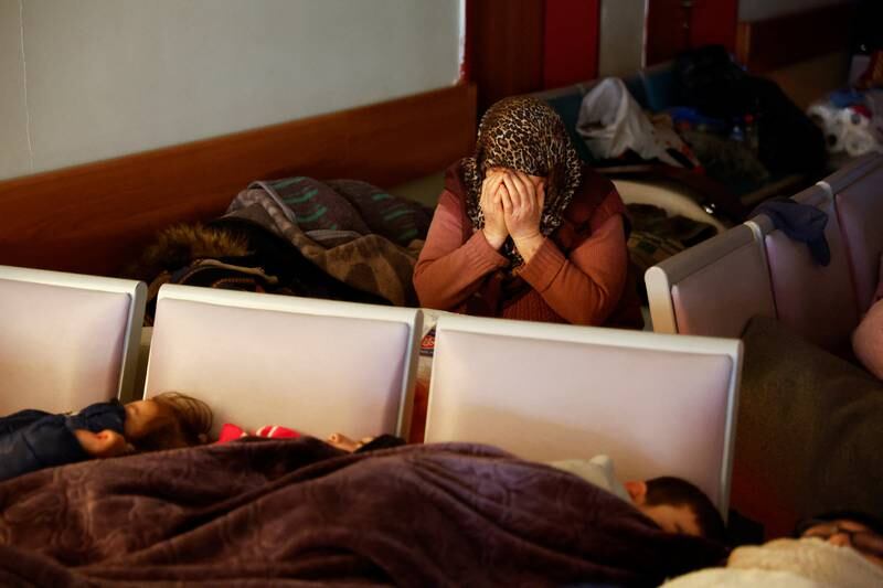 Survivors at a hospital in Kahramanmaras, Turkey. Reuters