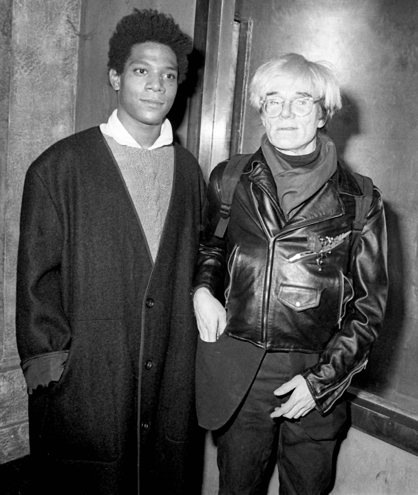 NEW YORK CITY - NOVEMBER 7:  Jean-Michel Basquiat and Andy Warhol attend Gifts For The City Of New York Benefit on November 7, 1984 at Area Nightclub in New York City. (Photo by Ron Galella/WireImage/Getty Images)
