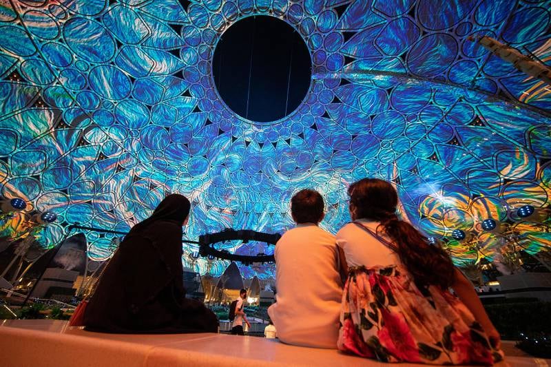 Cosmos Projection Show at Al Wasl, Expo 2020 Dubai. Photo: Expo 2020 Dubai