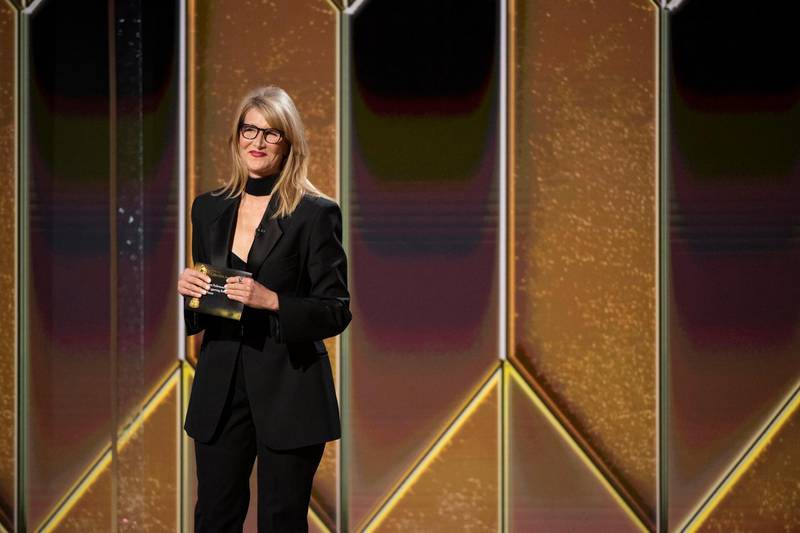 Laura Dern presenting the award for Best Performance by an Actor in a Supporting Role in any Motion Picture at the 78th Annual Golden Globe Awards. AFP / NBCUniversal