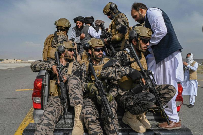 In recent days, the Taliban's Badri special forces unit has been in charge of security outside Kabul international airport. AFP