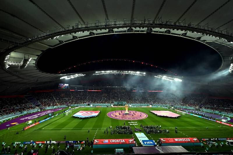 Khalifa International Stadium is hosting te third-place play-off between Croatia and Morocco. EPA