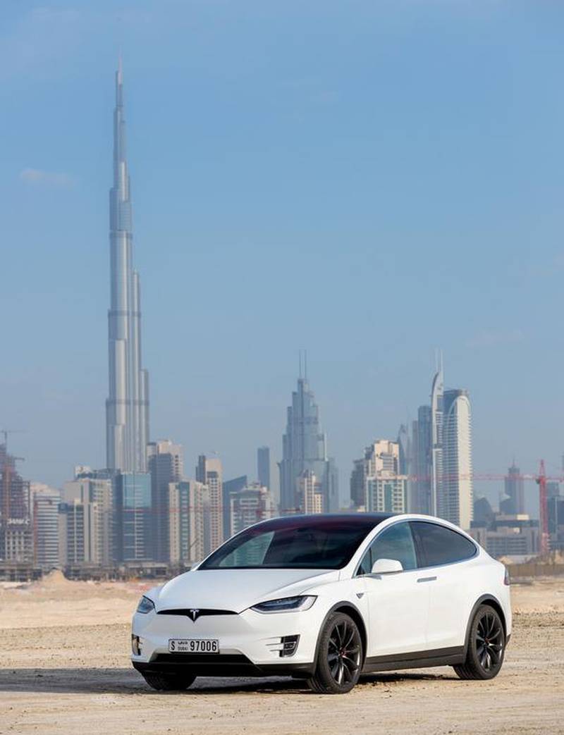 Tesla will begin accepting online orders on Tuesday for its for Model S and Model X, above, vehicles in the UAE. The first orders are expected to be delivered in Dubai this summer. Courtesy Tesla