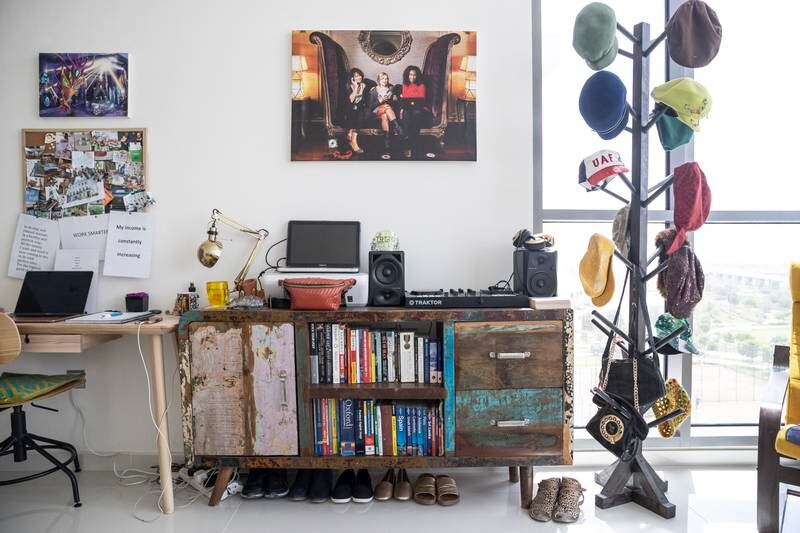 The key to living in a studio is to carve out a workspace area, make it as homely as possible and to have amenities on your doorstep, she says.