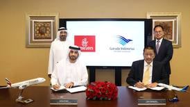 Emirates airline and Indonesia's Garuda sign codeshare pact