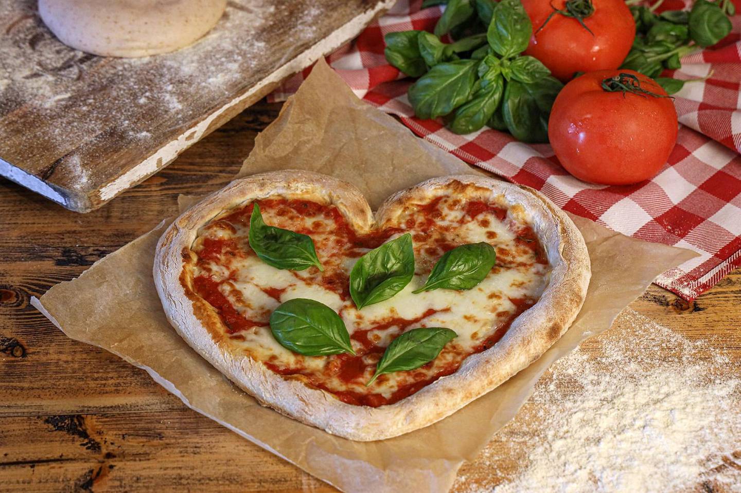 Tuck into heart-shaped pizzas at Trattoria. Courtesy Trattoria