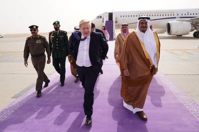 Mr Johnson will meet Crown Prince Mohammed bin Salman for talks over the ongoing energy crisis