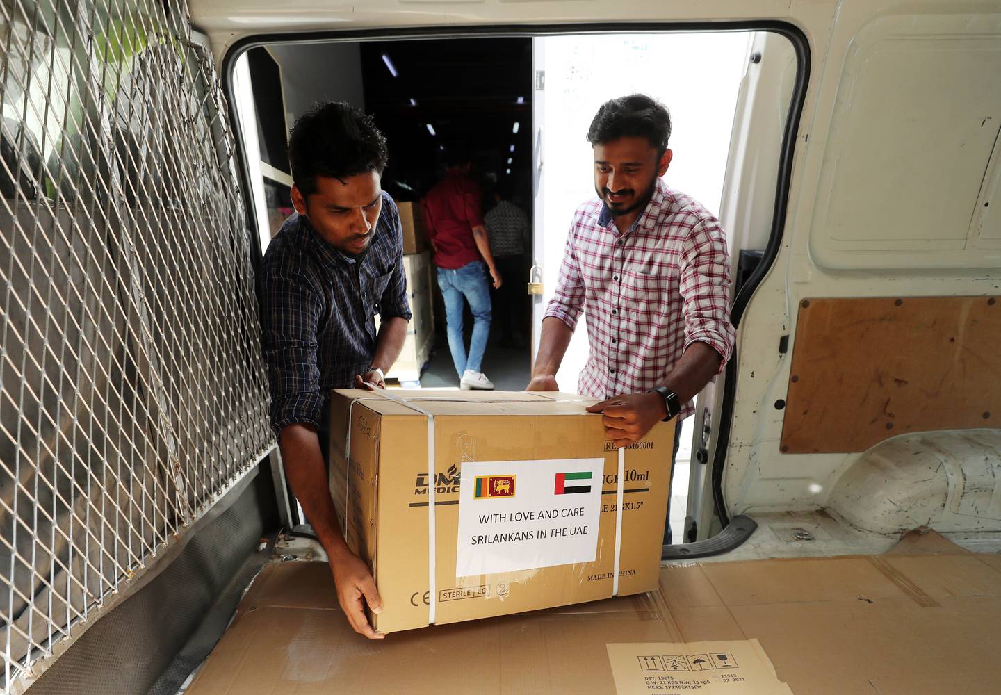 Sri Lankan residents in Dubai send vital medical supplies to their home country, which is reeling from a foreign exchange crunch. Chris Whiteoak / The National