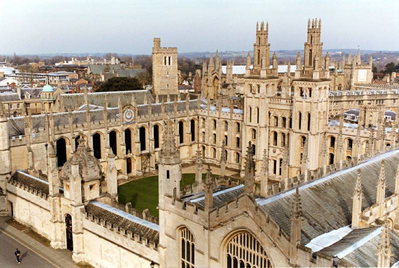 All Souls' College at the University of Oxford, where private school pupils face higher grade barriers to entry. PA
