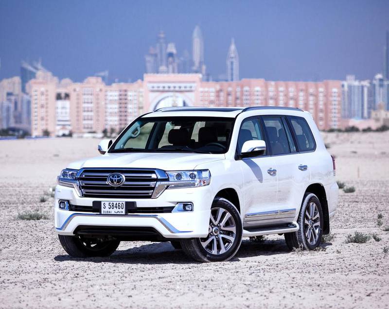 The latest Toyota Land Cruiser in Dubai. Victor Besa for The National