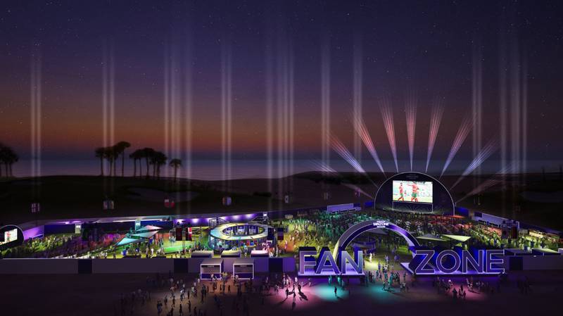 Abu Dhabi fan zone at Yas Links will have the capital's largest outdoor screen. Photo: Yas Island