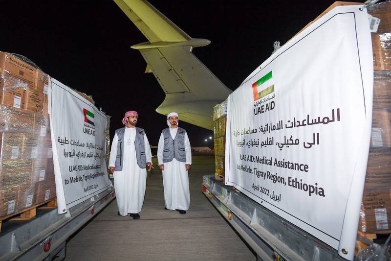 Two planes loaded with aid have been sent by the UAE to Ethiopia. Wam