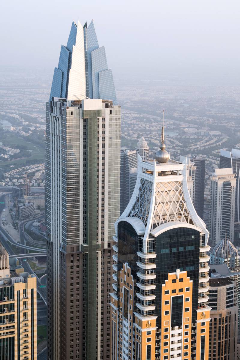 The Marina 101 and Elite Residence skyscrapers in Dubai Marina. Alamy