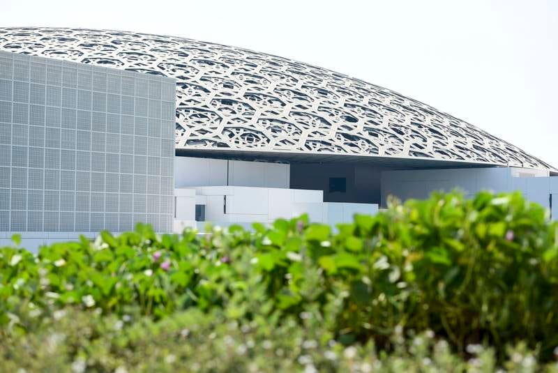 Louvre Abu Dhabi is located on Saadiyat Island in the country's capital. Khushnum Bhandari / The National
