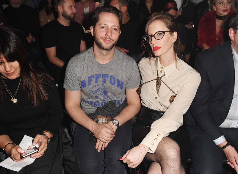 Derek Blasberg and Liz Goldwyn are seen on the Gucci front row during Milan Fashion Week on February 19, 2020. Getty Images
