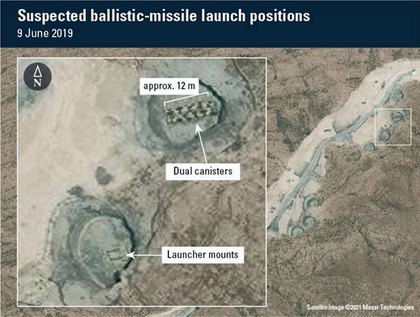 Suspected ballistic-missile launch positions. IISS