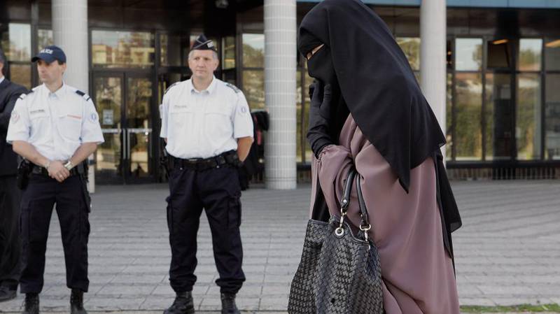 France was the first european country to ban full-face veils in public. In September 2011,in Meaux, France, Hind Ahmas, 32, became the first woman to be convicted of flouting the niqab ban.She was fined 120 euros. Franck Prevel/Getty Images