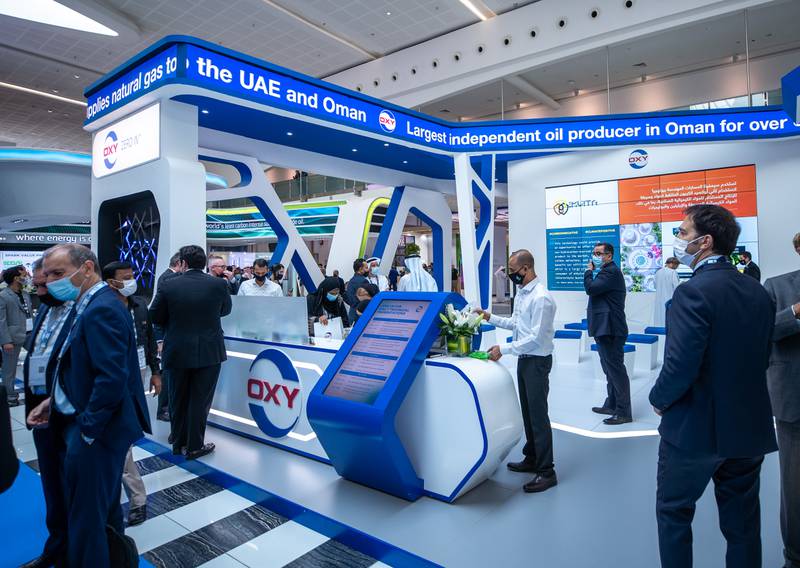 The Occidental stand at Adipec.