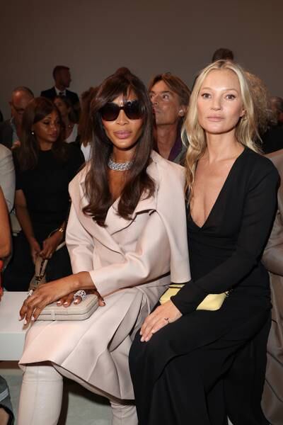 Models Naomi Campbell and Kate Moss at Fendi. Getty Images 