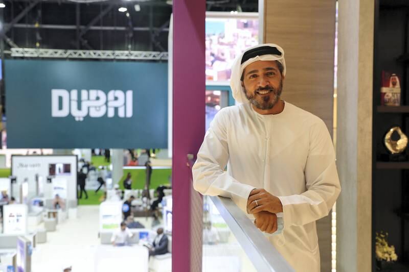Issam Kazim, DTCM chief at the Arabian Travel Market held at Dubai World Trade Centre in Dubai on May 16,2021. Pawan Singh / The National. Story by Deena