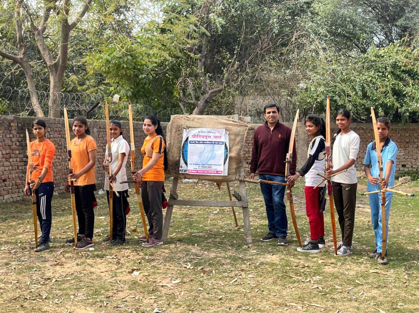 Sunil Jaglan, 37, a father-of-two young girls wanted to encourage women to talk about periods openly with their fathers and brothers and launched the Period Chart campaign in Haryana's most backward Nuh district November 2020.  Taniya Dutta for The National