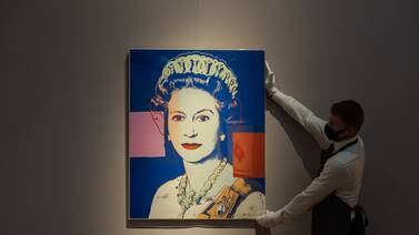 An image that illustrates this article Andy Warhol's Queen Elizabeth II portrait sells for record $853,000