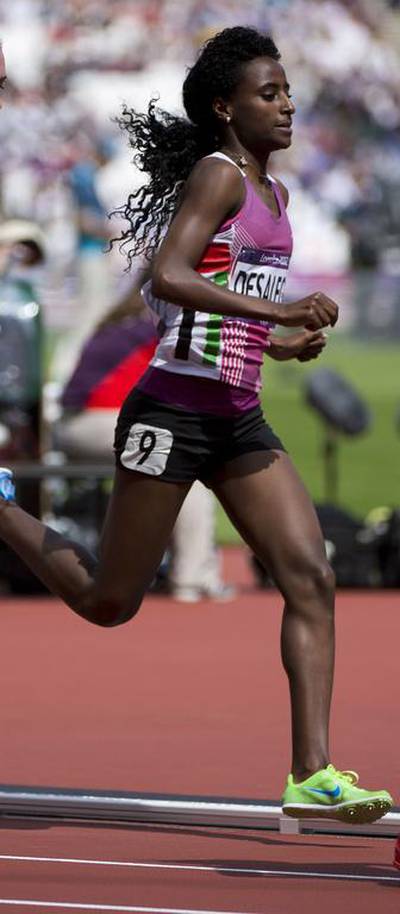 Bethlem Desaleyn, born in Addis Ababa but naturalised by the UAE, made her Olympic debut in 2012, competing over 1,500m. Paul Kitagaki Jr / zumapress.com
