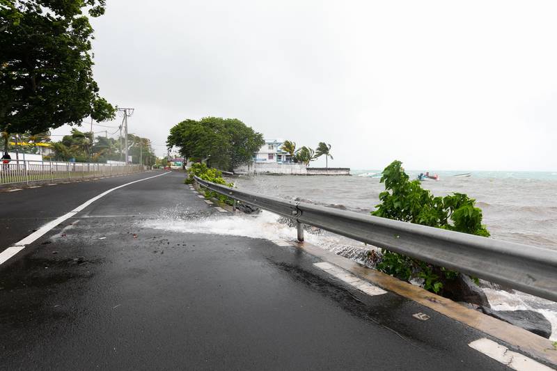 Cyclone Batsirai brought winds and rain to the Mauritian village. AFP