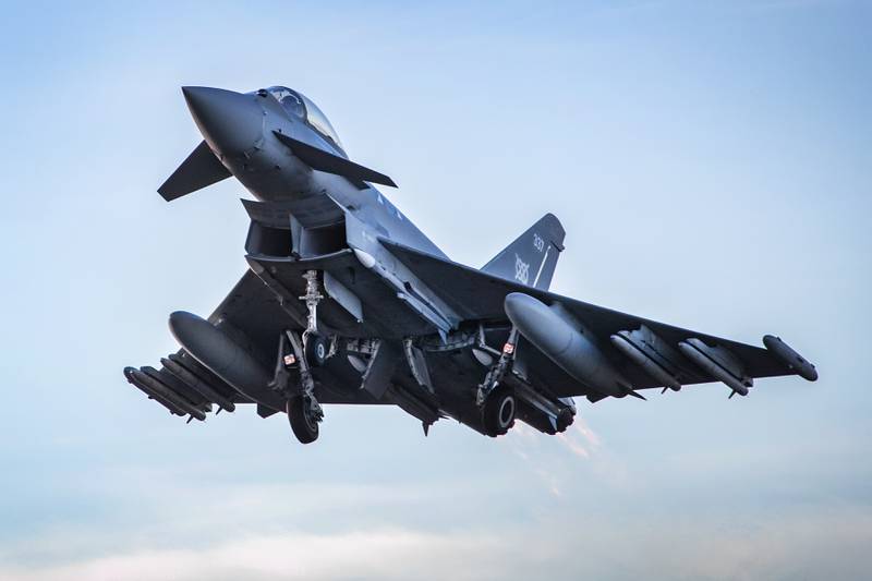The RAF sent out Typhoon jets from an air base in Scotland after Russian aircraft approached British airspace. Photo: PA