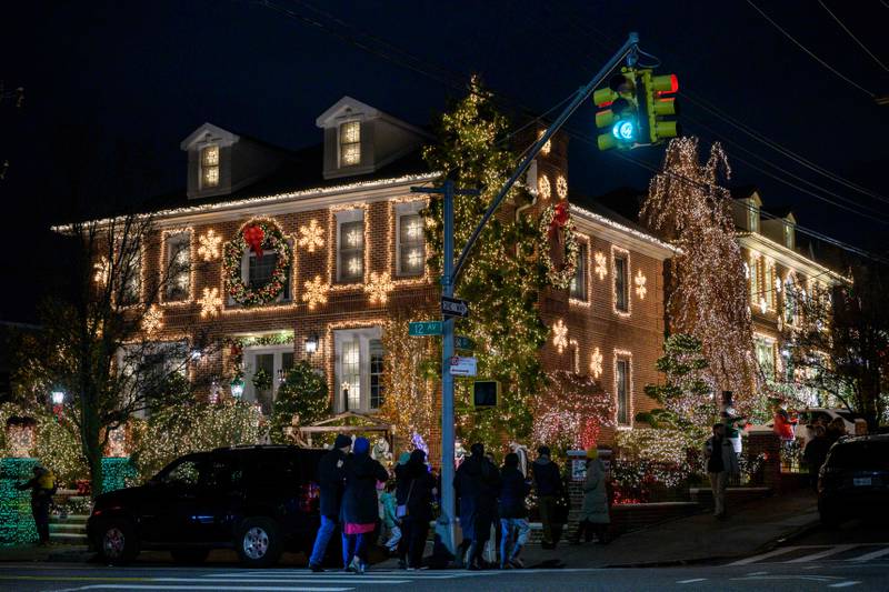 Lucy Spata helped to pioneer the tradition with her famous house on 84th Street, where just about every inch of the property is decorated. AFP